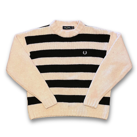 Fred Perry Women's striped crewneck knit (S)
