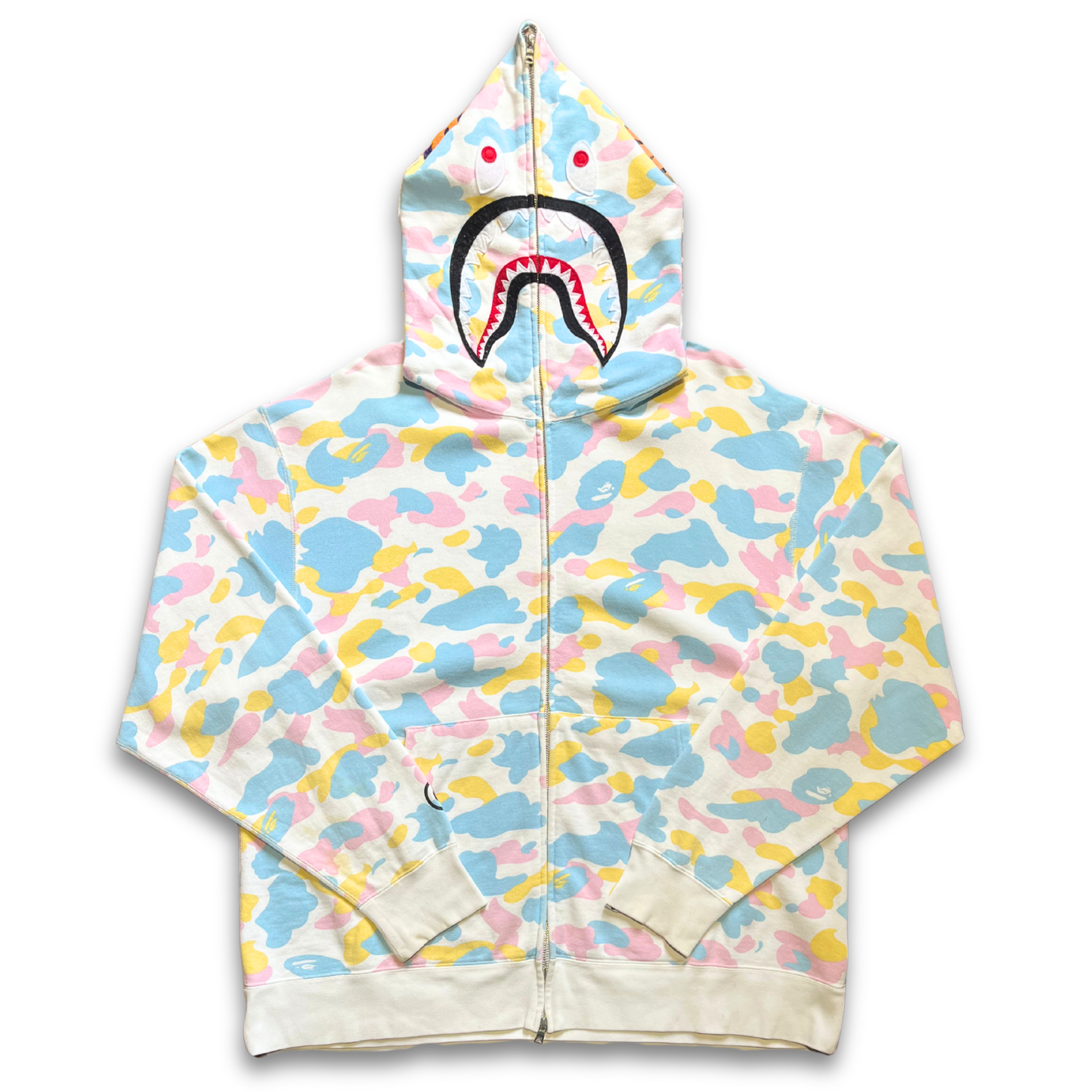 Bape Multi Camo Shark Full Zip Hoodie (2XL)