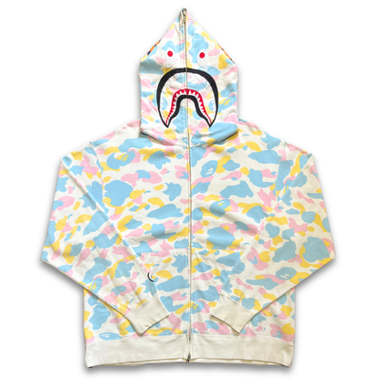 Bape Multi Camo Shark Full Zip Hoodie (2XL)