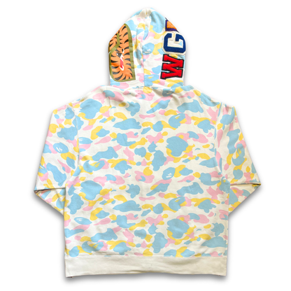 Bape Multi Camo Shark Full Zip Hoodie (2XL)