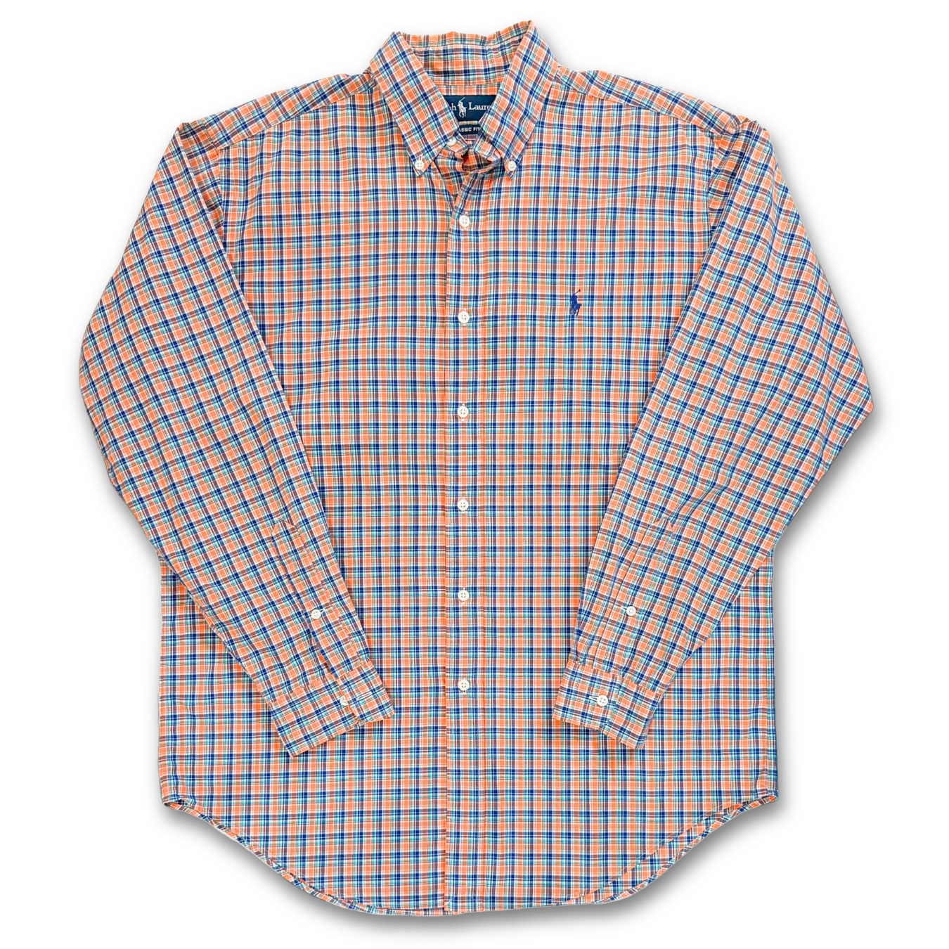 POLO RALPH LAUREN CHECK BUTTON UP (L)