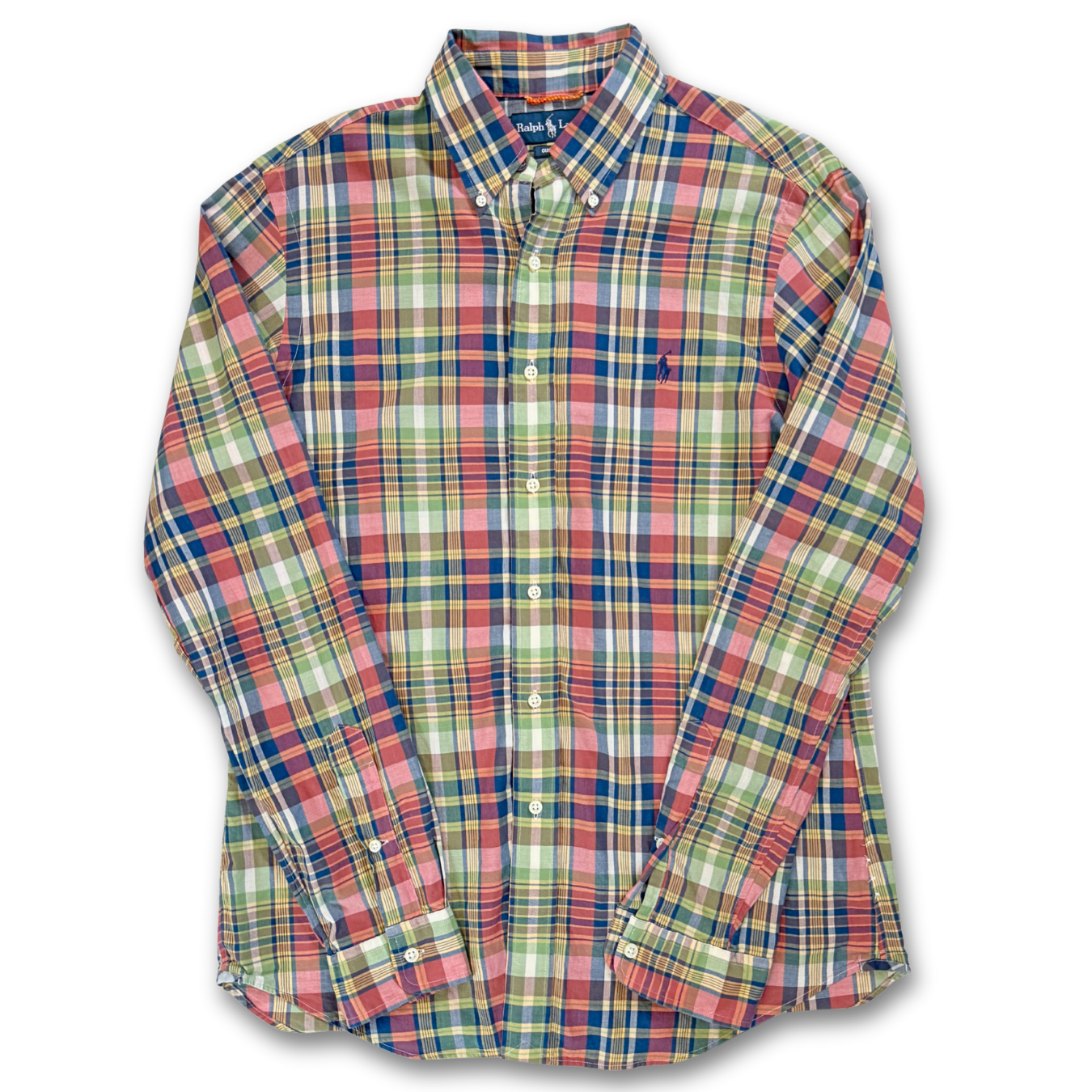 POLO RALPH ALUREN CHECK BUTTON UP (M)