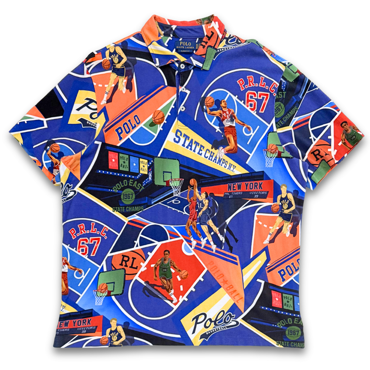 Polo Ralph Lauren Basketball-Print Polo (XL)