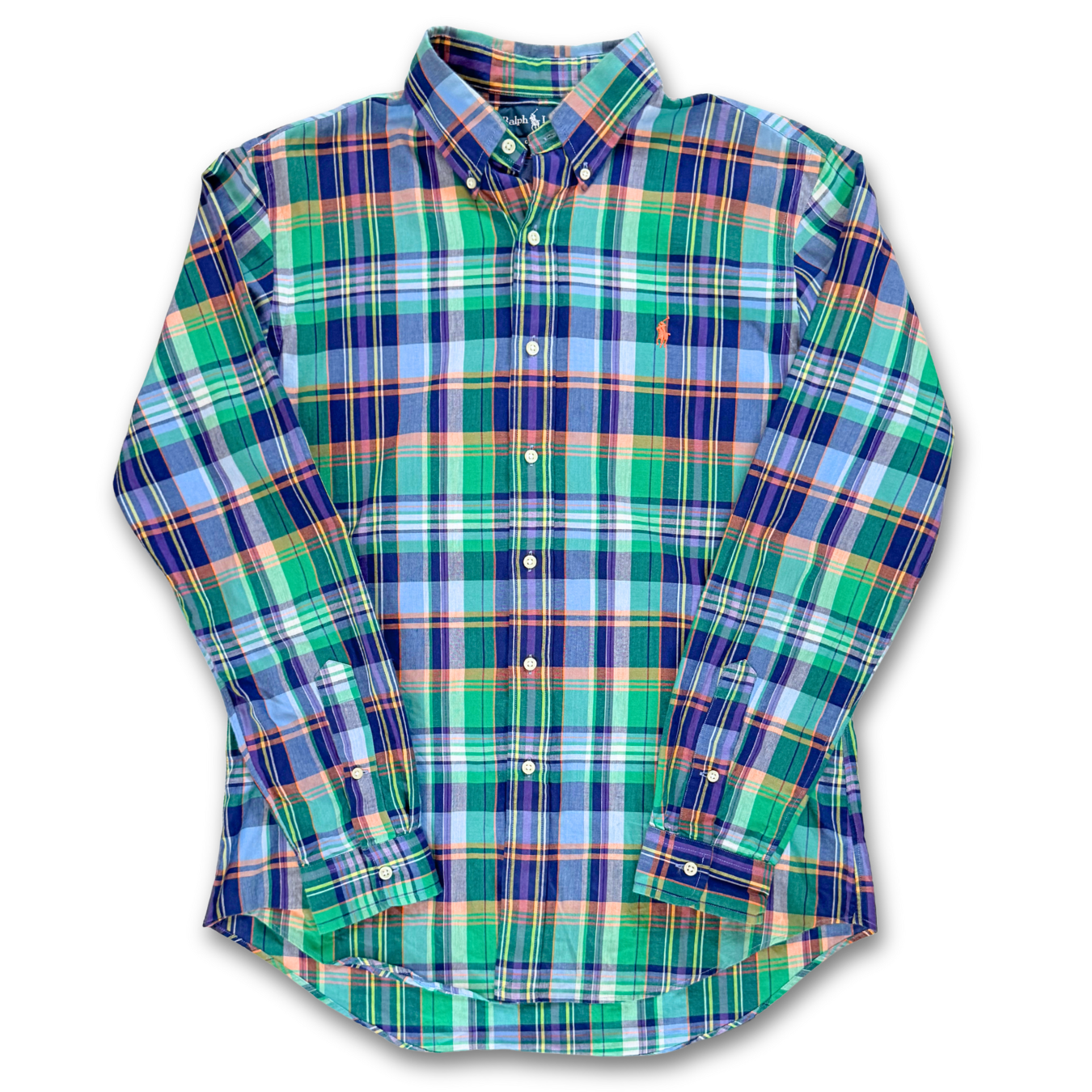 POLO RALPH LAUREN CHECK BUTTON UP SHIRT (M)