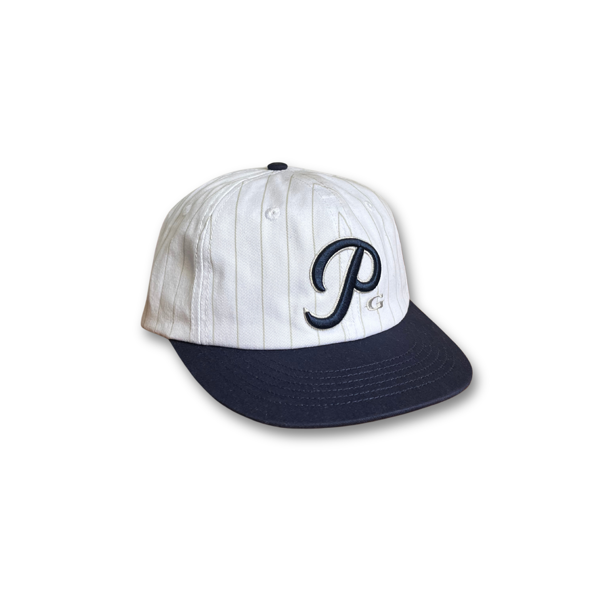 PG Base Hat - White Pin Stripe / Navy