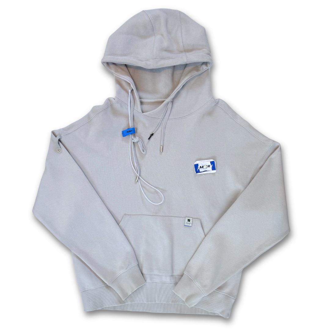 ADER Error Grey Rivet Label Hoodie (A1/M)