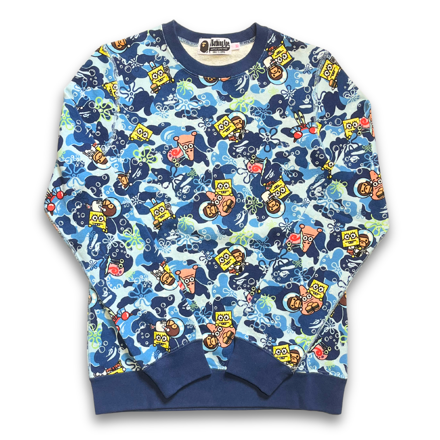 Bape x SpongeBob SquarePants l/s crewneck (XS)