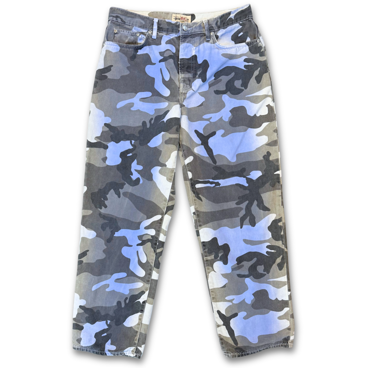 STUSSY "BIG OL" SPRAY CAMO JEANS (32")