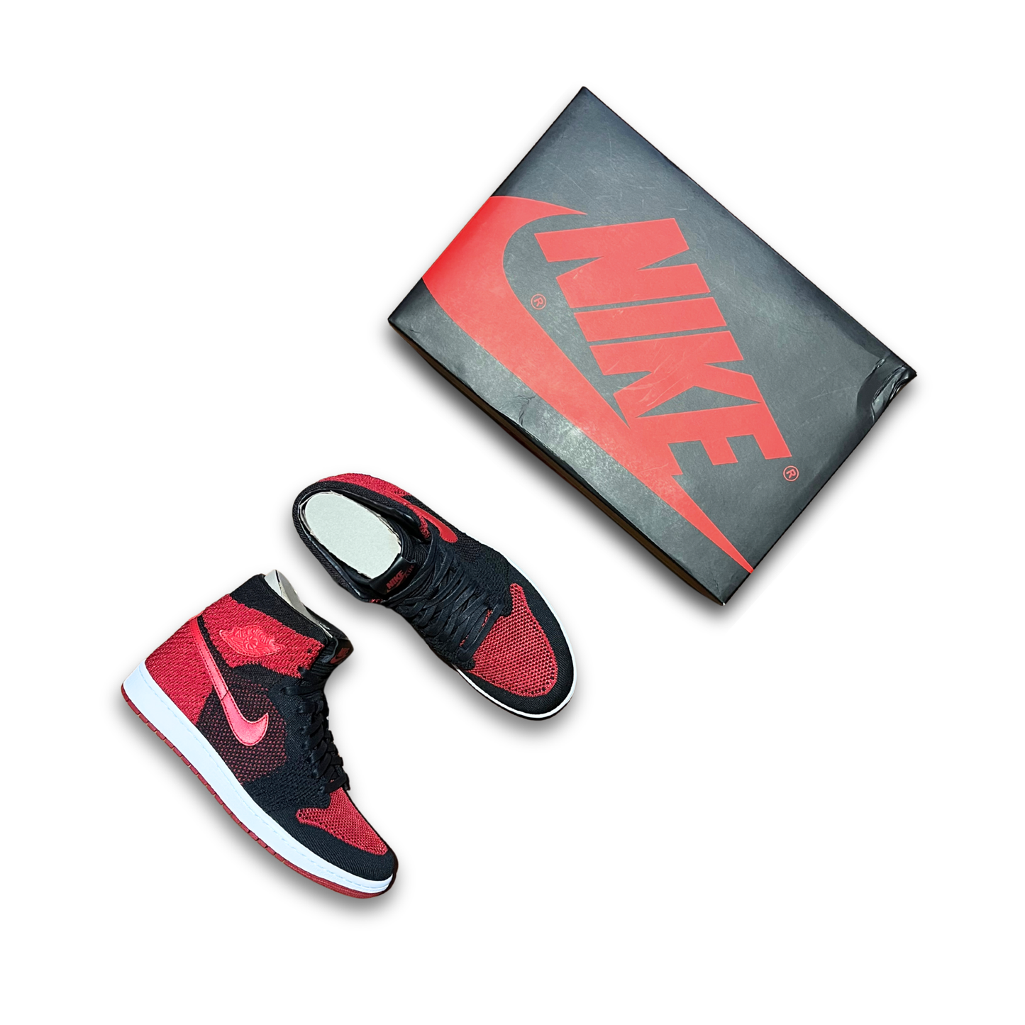 Jordan 1 Retro High Flyknit 'Bred' (US 10)