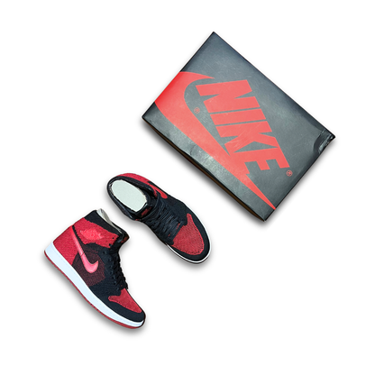 Jordan 1 Retro High Flyknit 'Bred' (US 10)