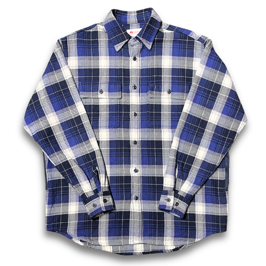 BEAMS Japan Ventilation Indigo Check Shirt (S)