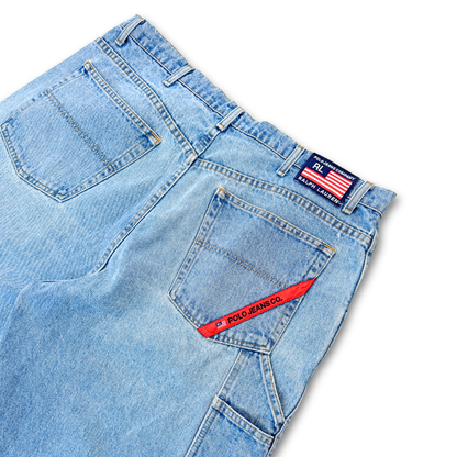 90's Polo Ralph Lauren Utility Denim Shorts (40")