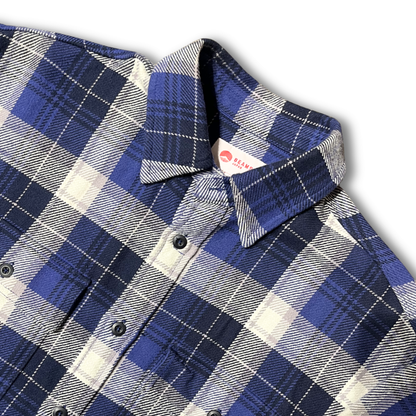 BEAMS Japan Ventilation Indigo Check Shirt (S)