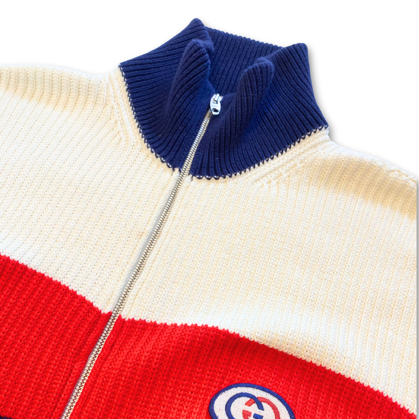 VINTAGE KNITTED GUCCI ZIP UP (L)
