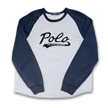 POLO RALPH LAUREN SCRIPT RAGLAN CREWNECK (XL)
