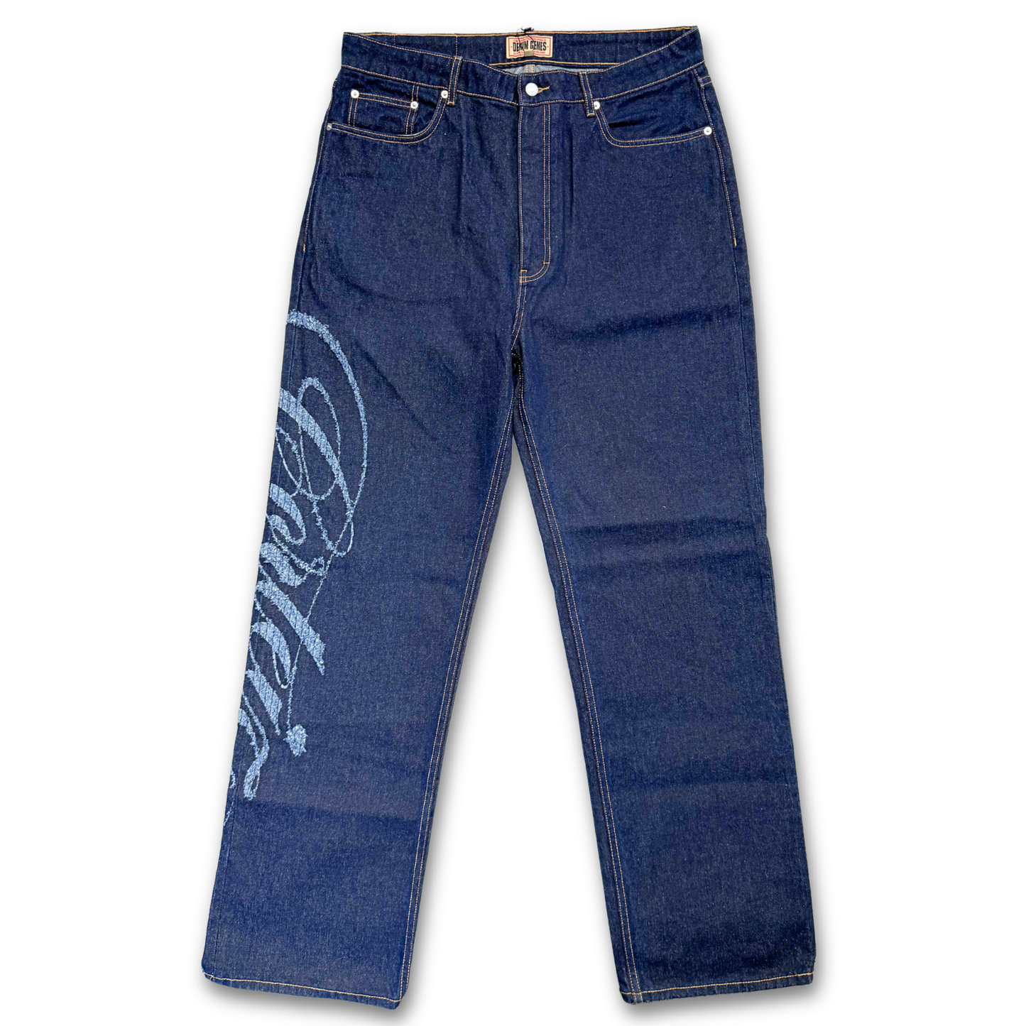 Corteiz Frayed Denim Baggy Jeans "INDIGO" (36" Tall)