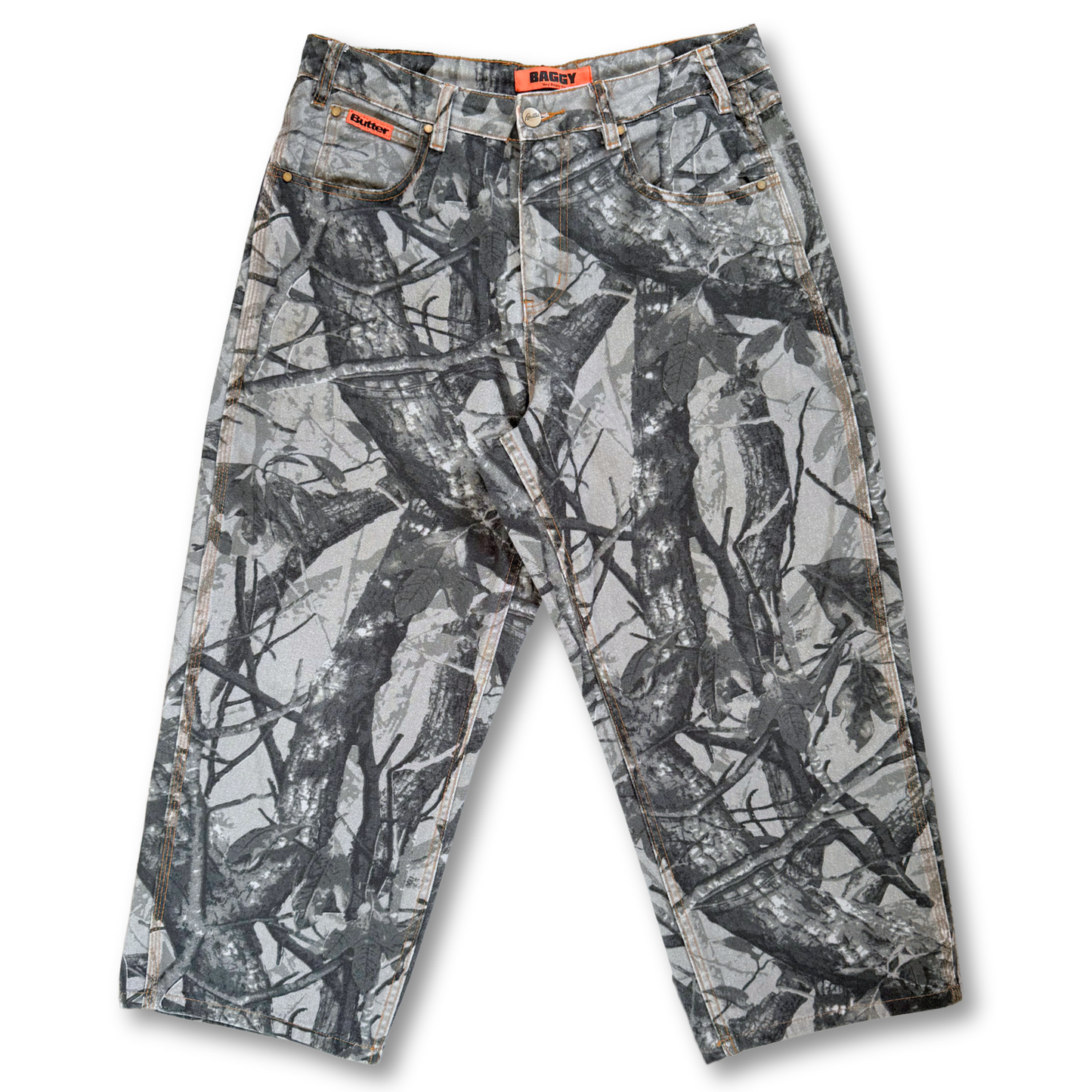 BUTTER 'BAGGY' Foliage Camo JEANS (32X24)