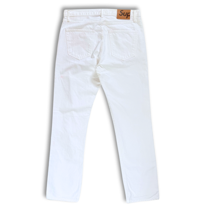 Supreme White Slim Jeans (33")