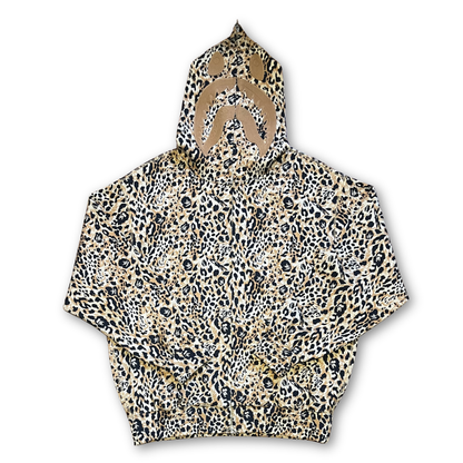BAPE Wild Leopard Pattern Shark Full Zip Hoodie (M)