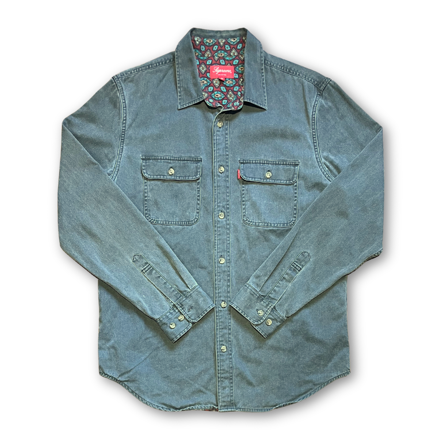 Supreme Paisley Lined Denim l/s Shirt (M)