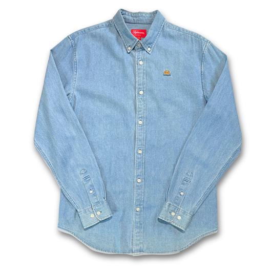 Supreme Crown Denim Button Up Shirt (M)