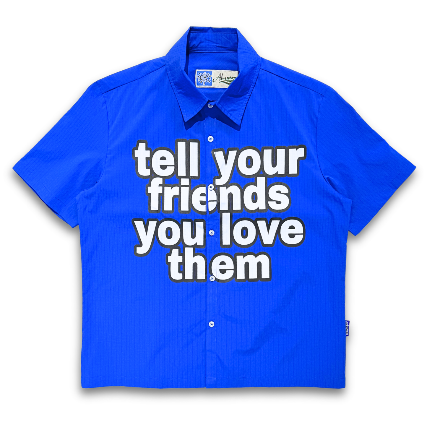 ALWAYS DO WHAT YOU SHOULD DO "TYFYLT" SHORT SLEEVE BUTTON UP SHIRT (M)