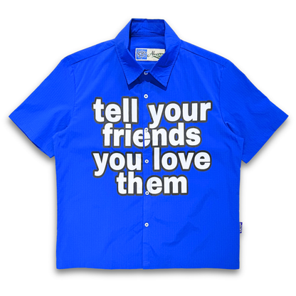 ALWAYS DO WHAT YOU SHOULD DO "TYFYLT" SHORT SLEEVE BUTTON UP SHIRT (M)