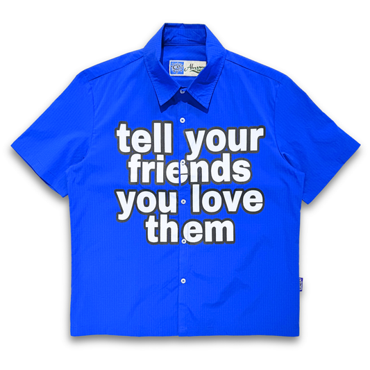 ALWAYS DO WHAT YOU SHOULD DO "TYFYLT" SHORT SLEEVE BUTTON UP SHIRT (M)