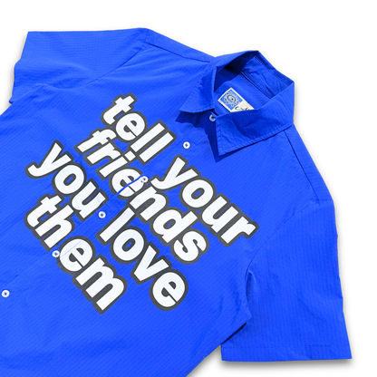 ALWAYS DO WHAT YOU SHOULD DO "TYFYLT" SHORT SLEEVE BUTTON UP SHIRT (M)