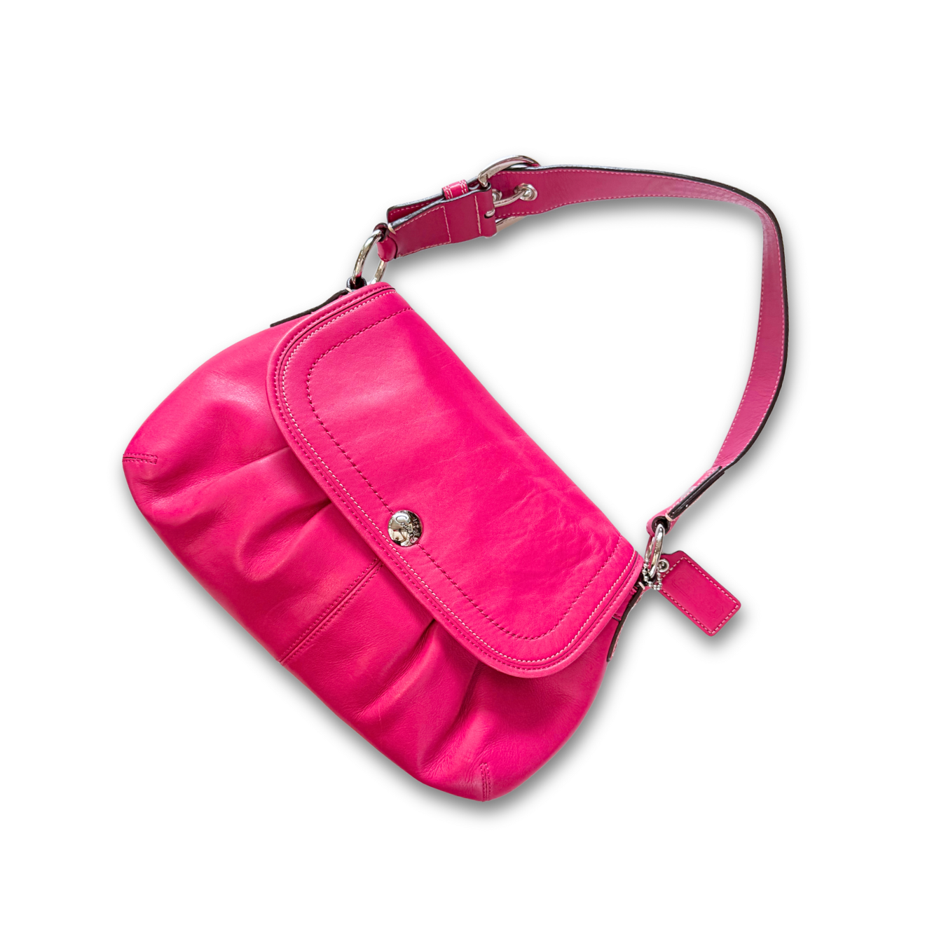 Coach Soho Flap Pleated Leather Shoulder Bag