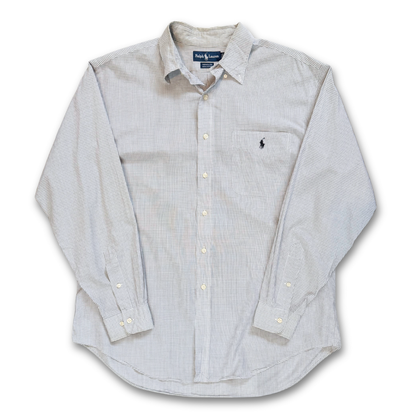 RALPH LAUREN CUBE STRIPE BUTTON UP SHIRT (XL)