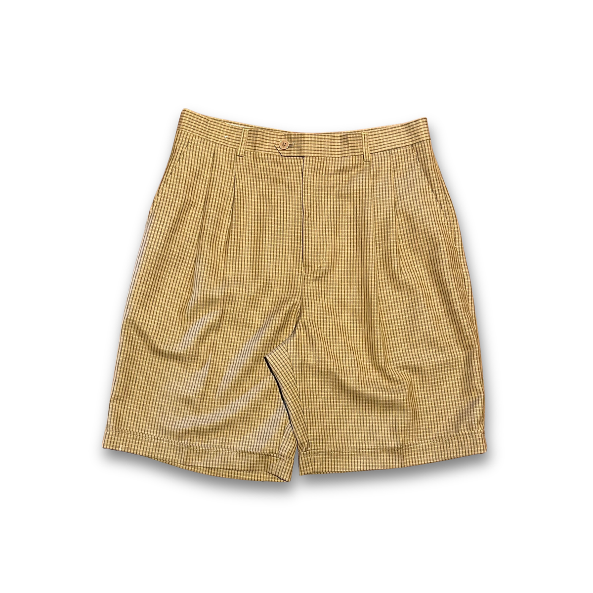 Yves Saint Laurent Vintage pleated Bermuda shorts (32")