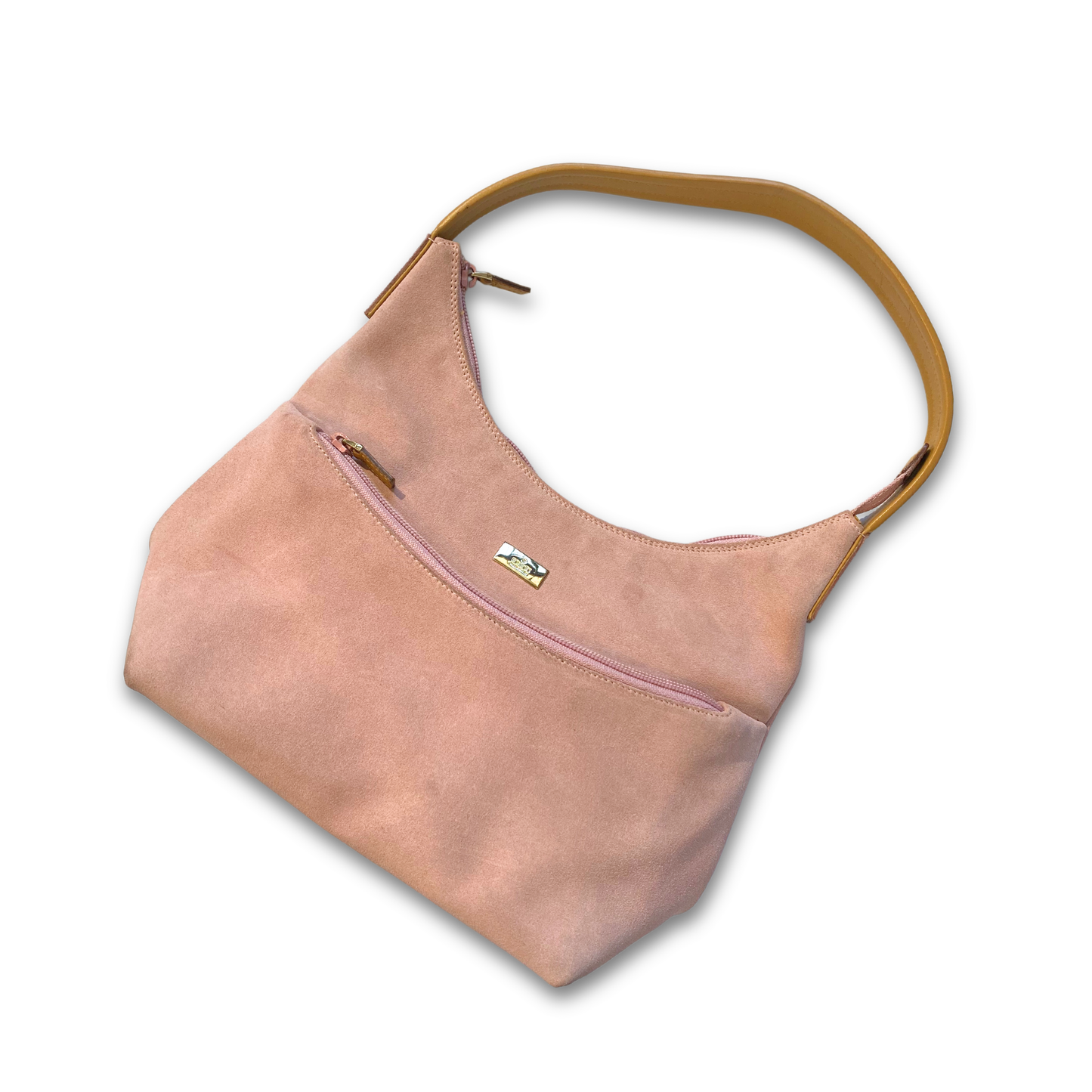 GUCCI PINK SUEDE HOBO BAG