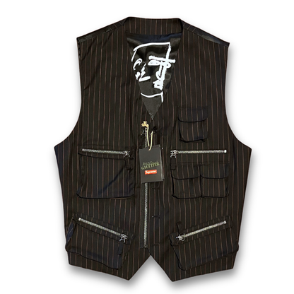 Supreme x Jean Paul Gaultier Pinstripe Cargo Suit Vest (L)