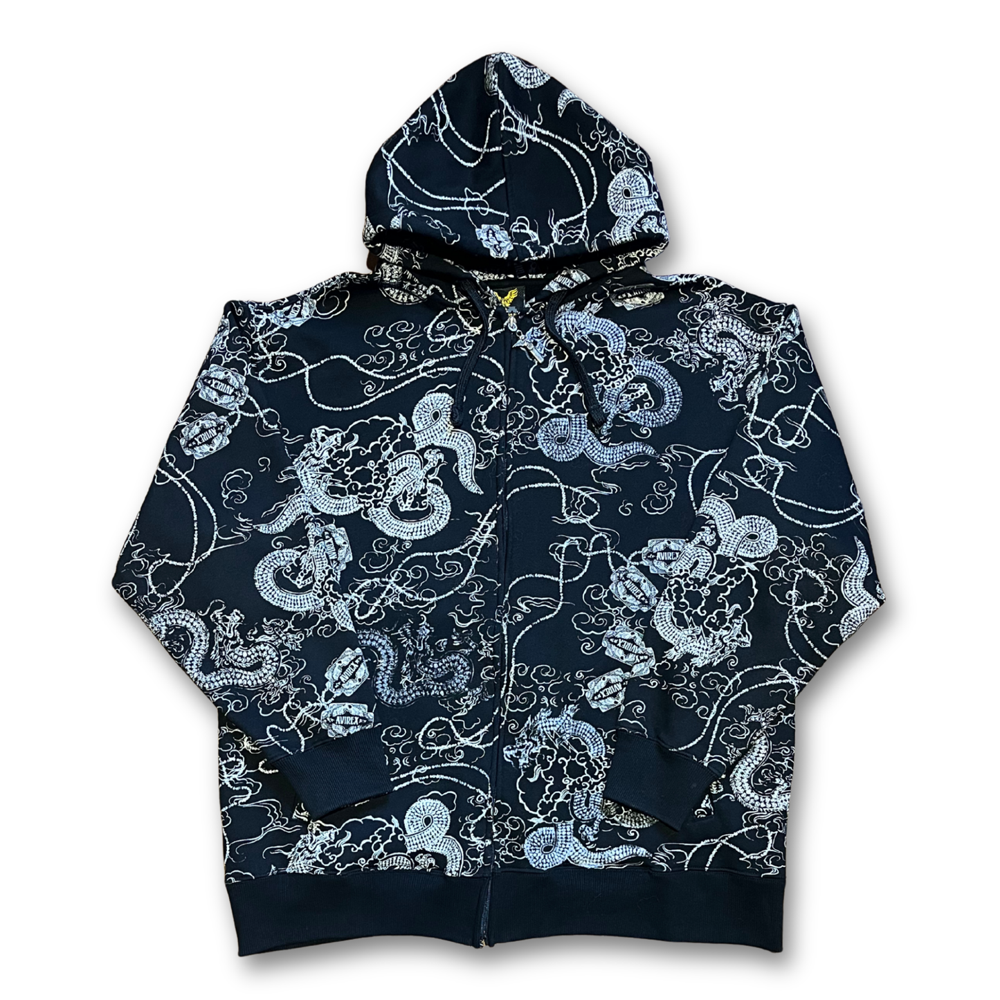 Avirex reversible thermal zip-up hoodie (XL)