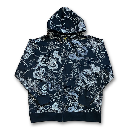 Avirex reversible thermal zip-up hoodie (XL)
