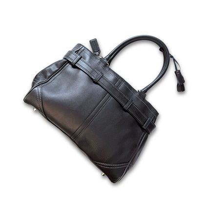 Vintage Coach Hamptons Black Leather Bag