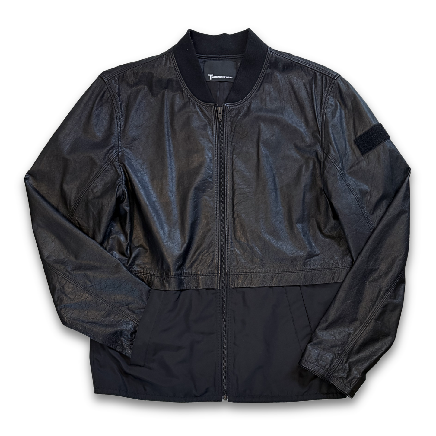 Alexander Wang black lambskin Bomber