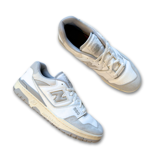 NEW BALANCE 550 EMBOSSED LEATHER SNEAKERS (US 13)