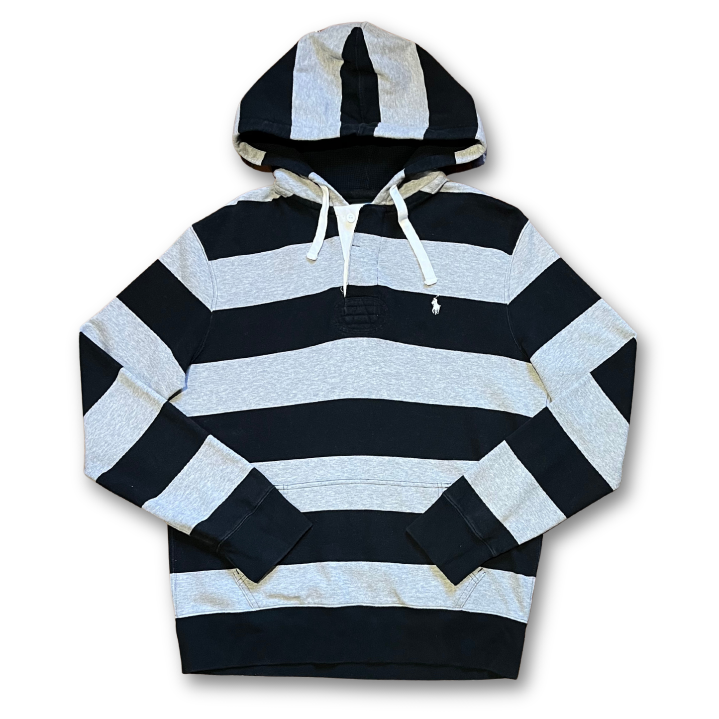 Polo Ralph Lauren Striped Hooded Rugby Shirt (L)