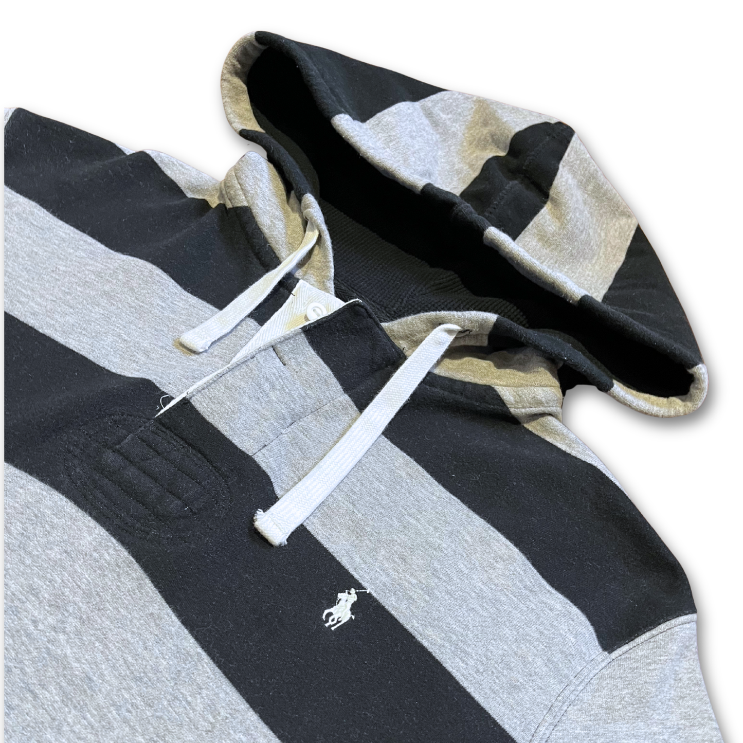 Polo Ralph Lauren Striped Hooded Rugby Shirt (L)