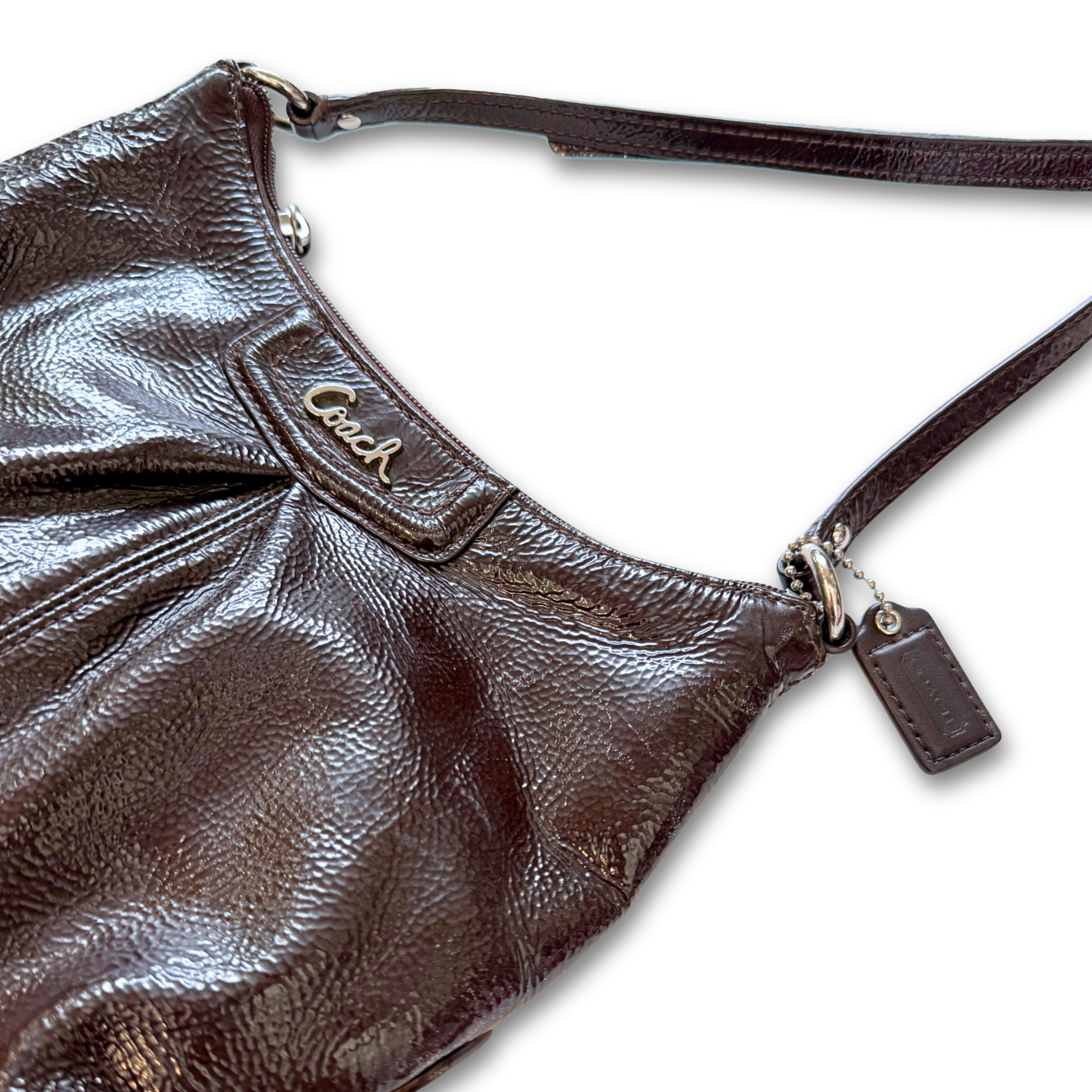 Coach 'Ashley' Patent Leather Shoulder Bag