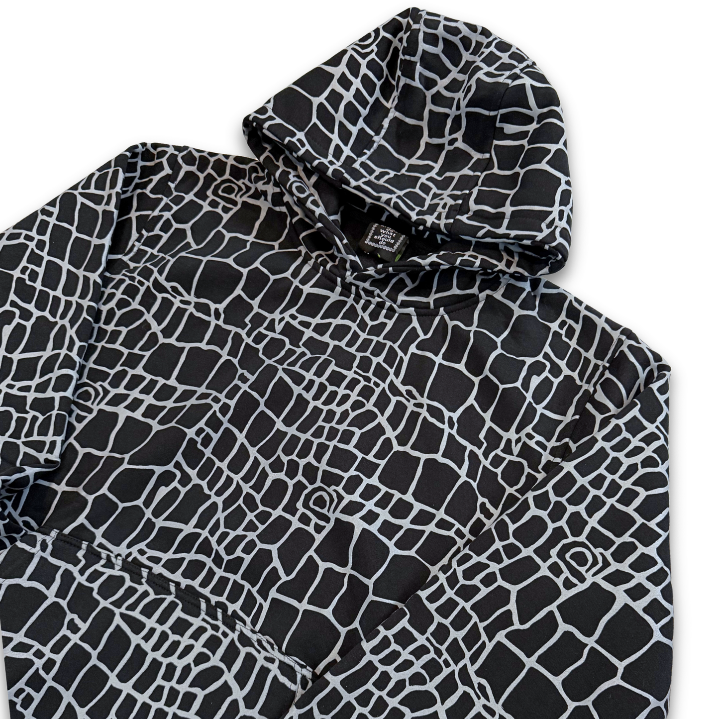 ALWAYS DO WHAT YOU SHOULD DO "CROC PRINT" HOODIE (M)