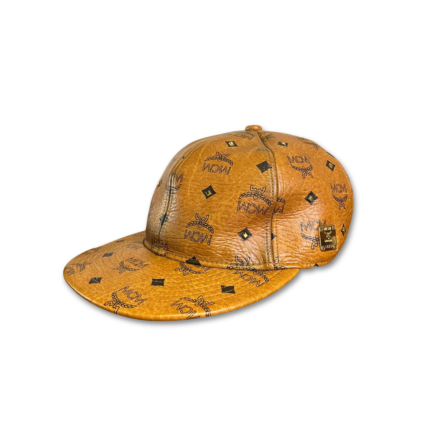 MCM Visetos Buckle Strap Cap