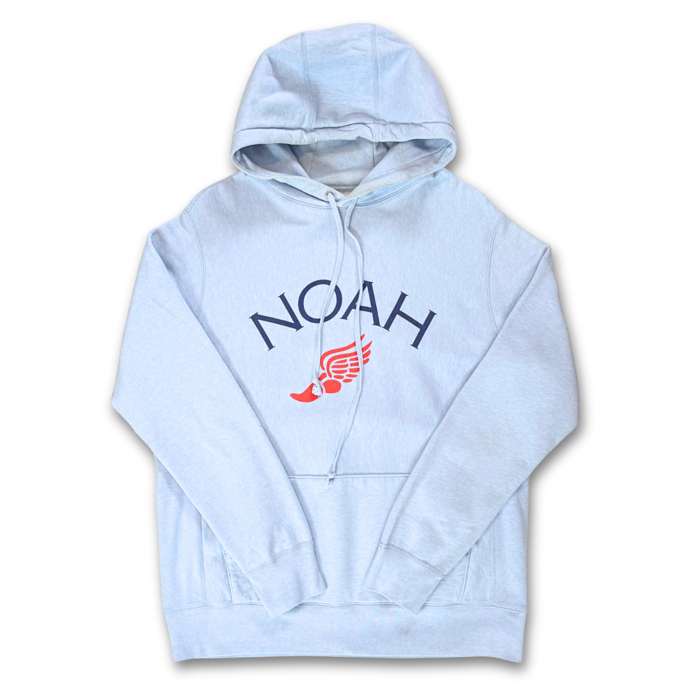 Noah Winged Foot Embroidered Hoodie 'Heather Blue' (M)
