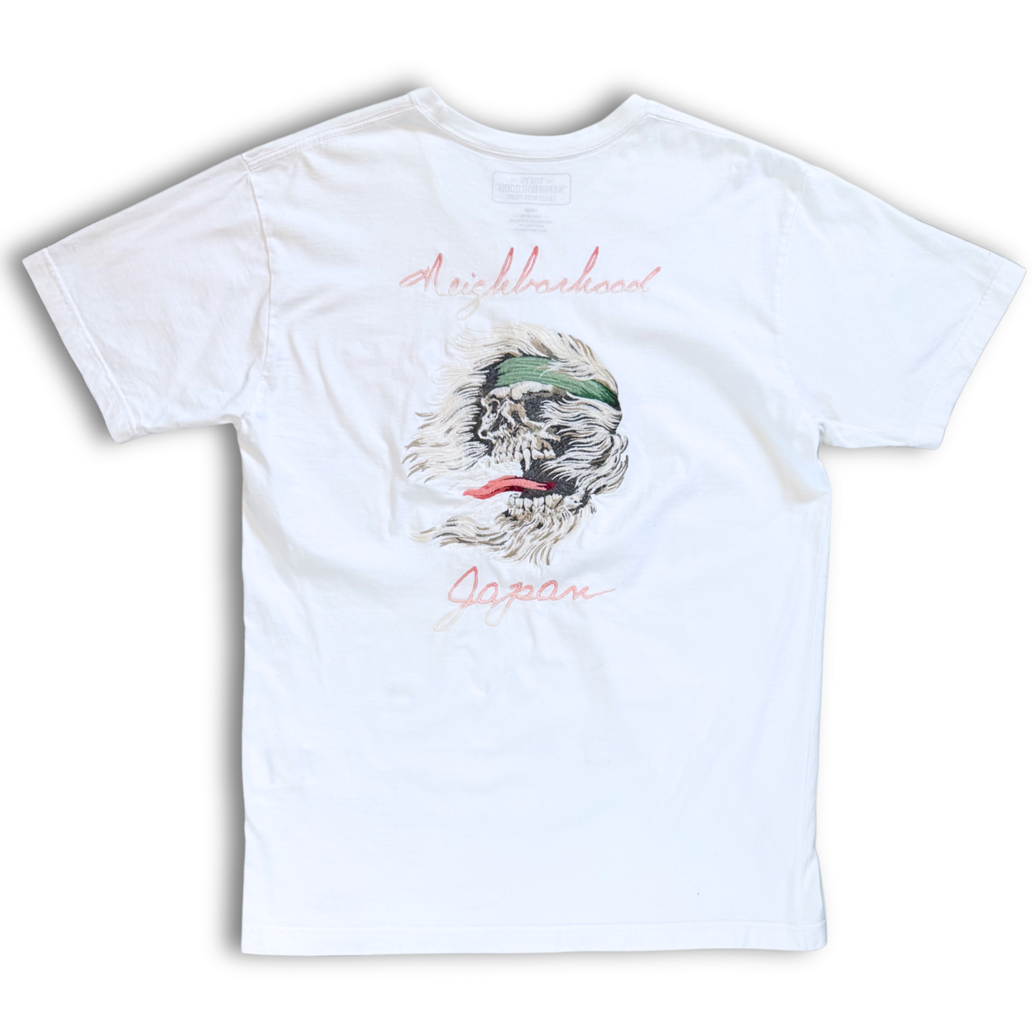 NEIGHBORHOOD EMBROIDERED SKULL TEE (L)