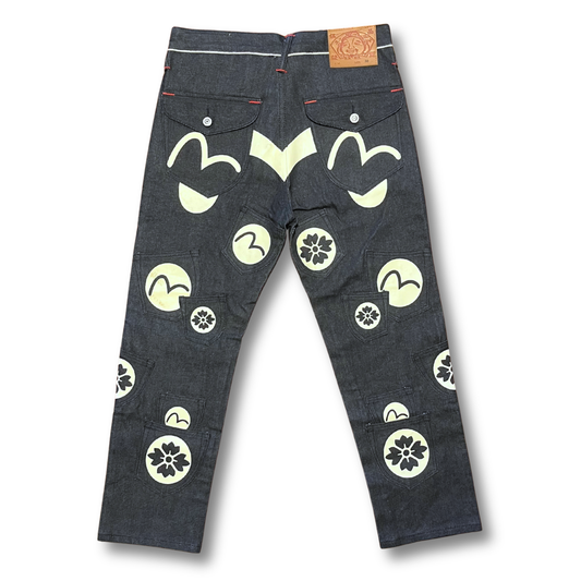 Evisu multi-pocket denim jeans (w's 30")