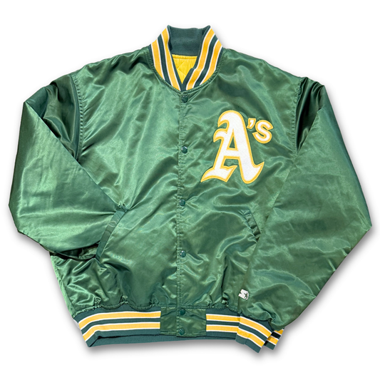 1990's Oakland Starter "Diamond Collection" Satin Jacket (XL)