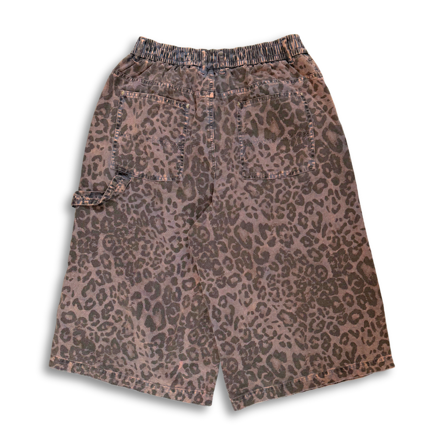 VIC LEOPARD PRINT OVERSIZED SHORTS (32")