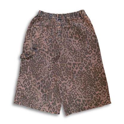 VIC LEOPARD PRINT OVERSIZED SHORTS (32")